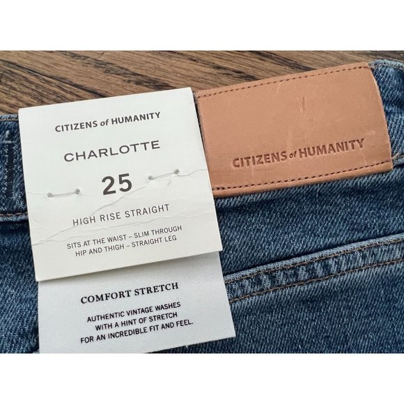 NWT Citizens of Humanity Charlotte High Rise Straight in Dance Floor - Size 26 - Picture 6 of 6
